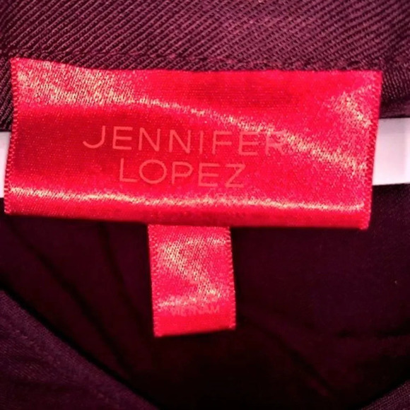 Jennifer‎ Lopez maroon long sleeve blouse M - Picture 6 of 8